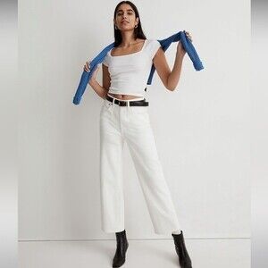 Madewell NWT Tall Perfect Vintage Wide Leg Crop Jean Size 23T High Rise